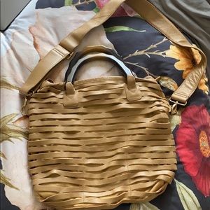 Romygold Biker Slasher Tan Tote Wood Handles